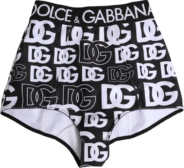 Black White DG Logo Waistband Girdle Underwear