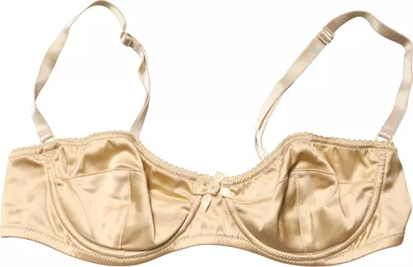 Beige Semi-Pad Underwire Balconette Bra Underwear