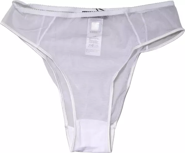 White Sheer Silk Stretch High Brief Underwear