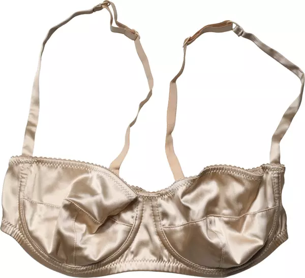 Beige Semi-Pad Underwire Balconette Bra Underwear