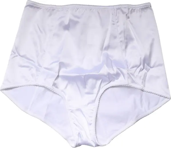 White Silk Blend High Waist Girdle Panty Underwear