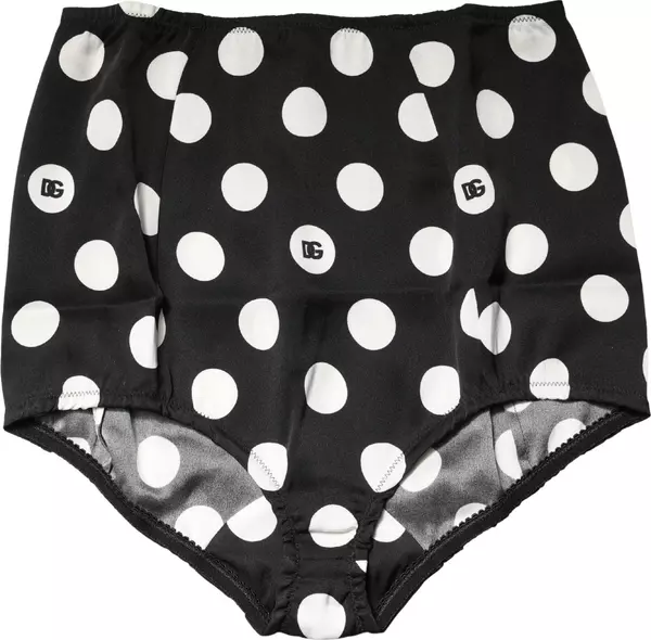 Black Polka Dot High Waist Girdle Panty Underwear