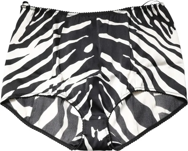 Black White Zebra High Waist Girdle Panty Underwear