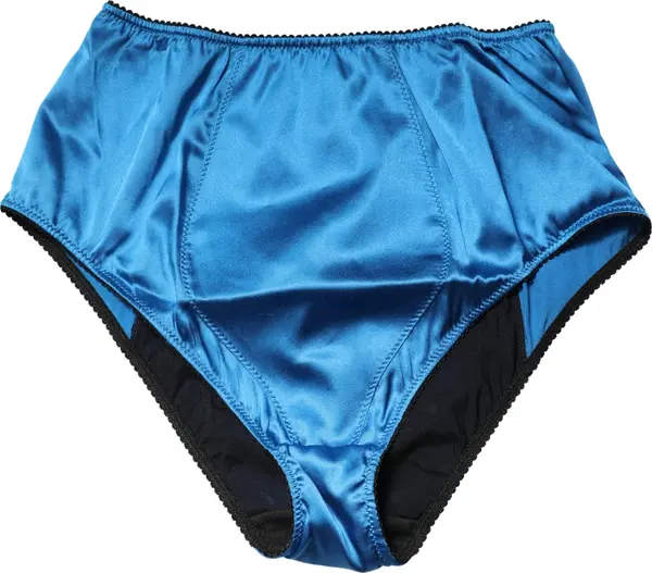 Blue Silk Blend High Waist Girdle Panty Underwear