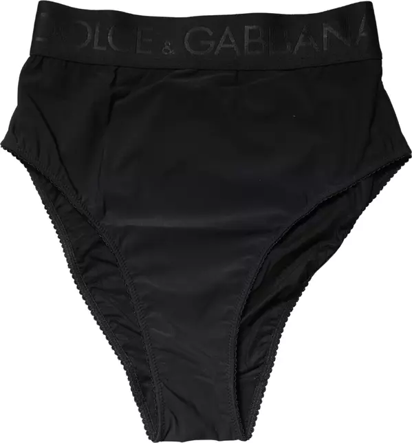 Black Logo Waistband High Brief Underwear