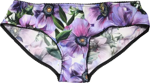 Multicolor Floral Mid Waist Brief Panty Underwear