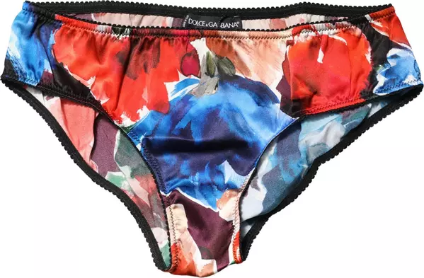 Multicolor Floral Mid Waist Brief Panty Underwear