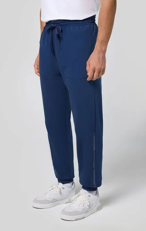 Blue Cotton Joggers (Workout Pants)