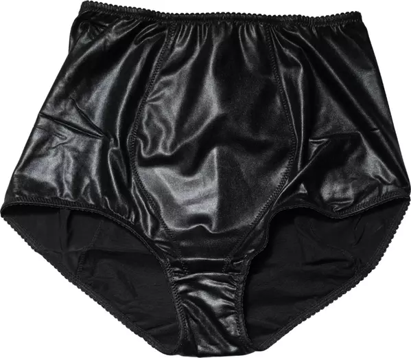 Black Silk Blend High Waist Girdle Panty Underwear