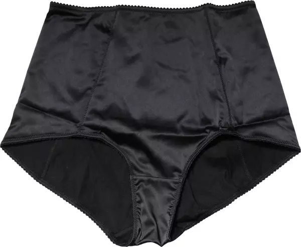 Black Silk Blend High Waist Girdle Panty Underwear