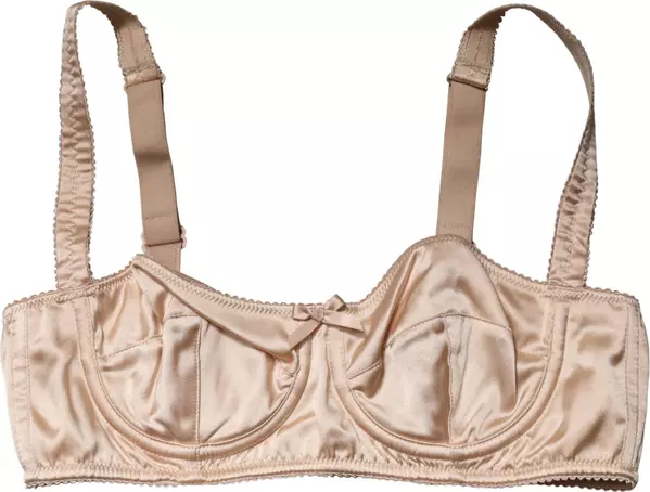 Beige Semi-Pad Underwire Balconette Bra Underwear