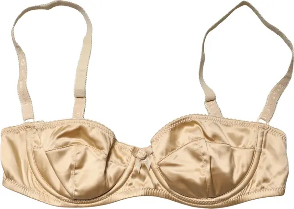 Beige Semi-Pad Underwire Balconette Bra Underwear