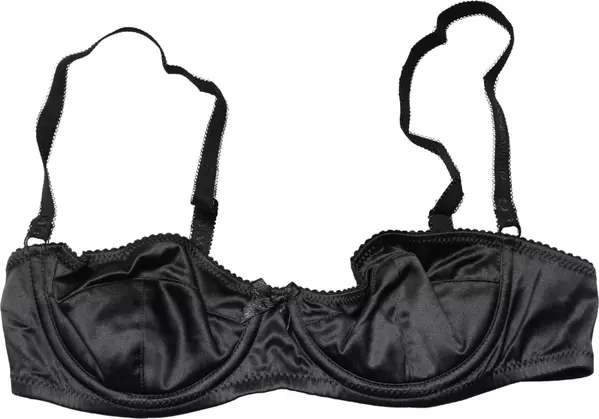 Black Semi-Pad Underwire Balconette Bra Underwear