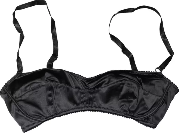 Black Semi-Pad Underwire Balconette Bra Underwear