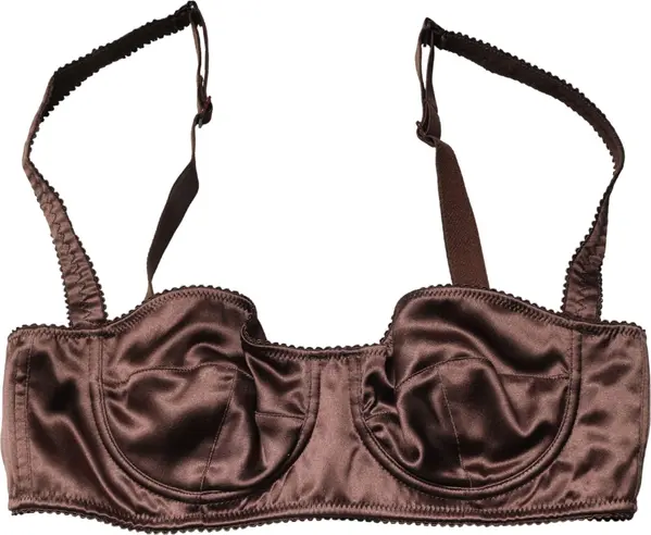 Brown Semi-Pad Underwire Balconette Underwear