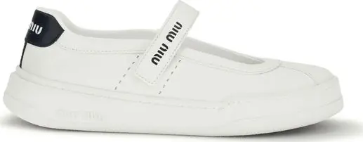 White Calf Leather Bos Taurus Ballet Flats
