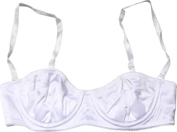 White Semi-Pad Underwire Balconette Bra Underwear
