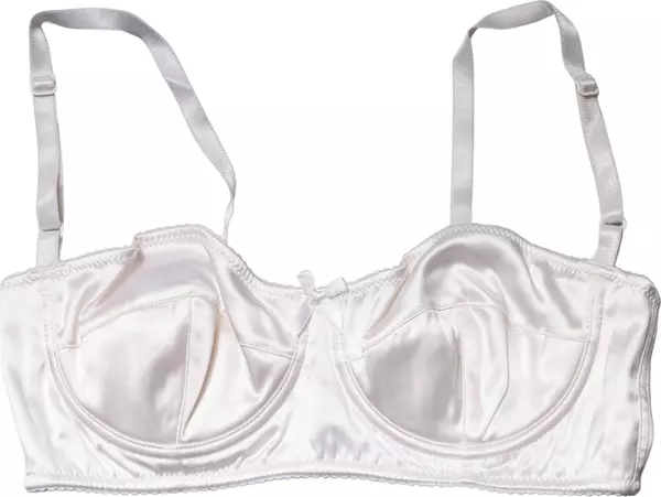 White Semi-Pad Underwire Balconette Bra Underwear
