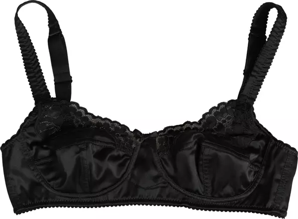 Black Semi-Pad Underwire Balconette Bra Underwear