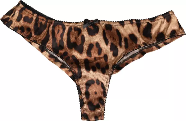 Black Brown Leopard Mid Waist Brief Panty Underwear