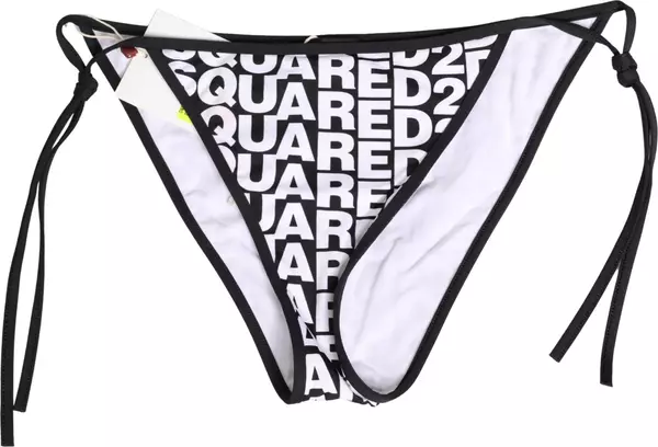 Multicolor Nylon Logo Print Bikini Bottom Swimwear