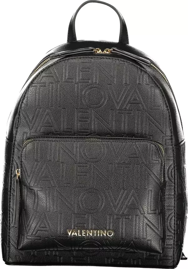 Black Polyurethane Women's Backpack