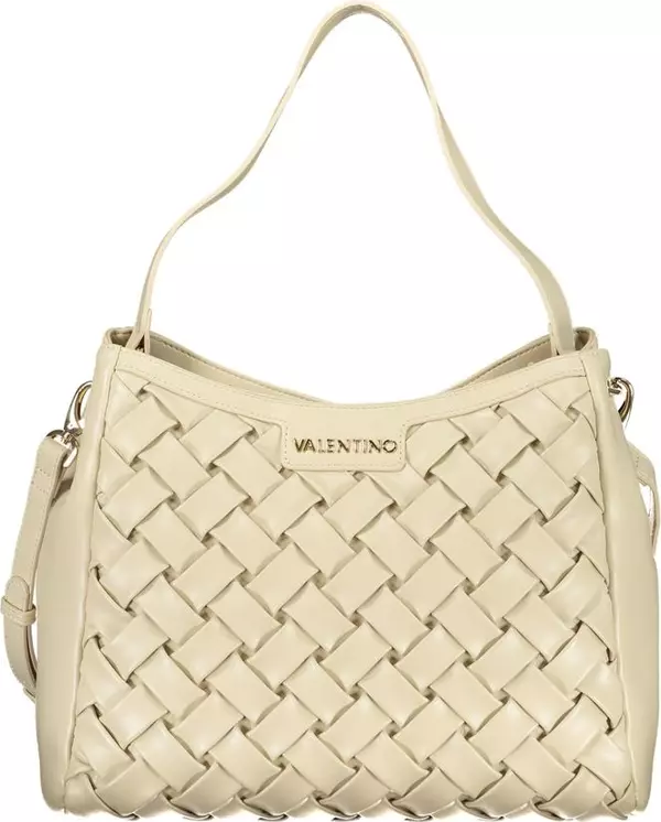 Beige Polyurethane Women's Bag