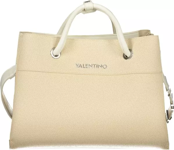 Beige Polyurethane Women's Bag