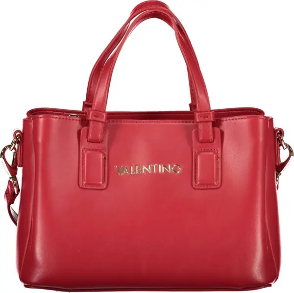 Red Polyurethane Women's Bag