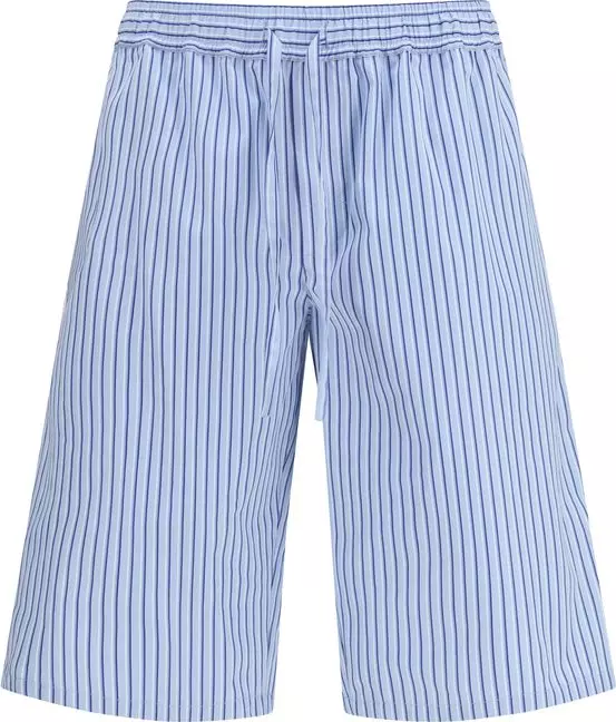 Blue Cotton Bermuda Shorts