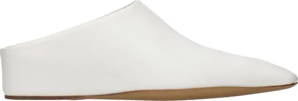 White Leather Slippers