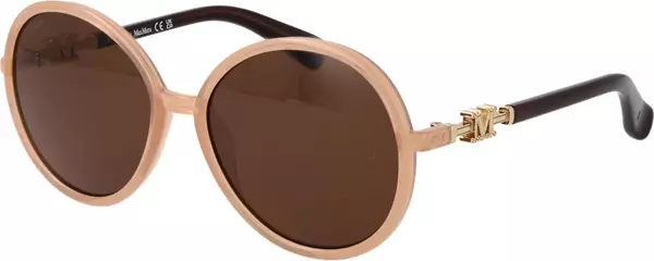 Beige Plastic Sunglasses