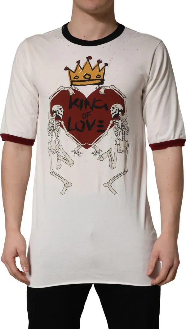 White King Of Love Print Cotton Men Jersey T-shirt