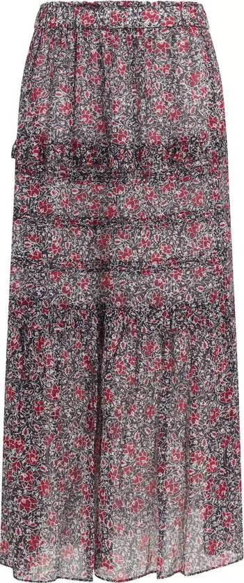 Purple Cotton Long Skirt