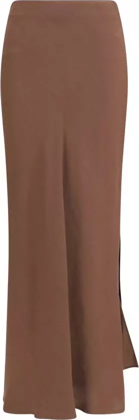 Brown Viscose Long Skirt