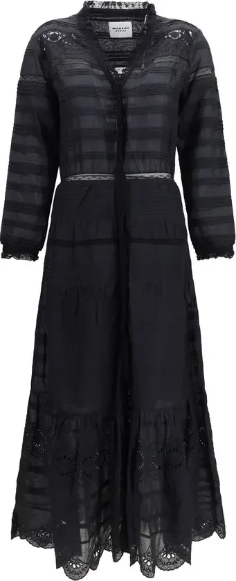 Black Cotton Casual Dress