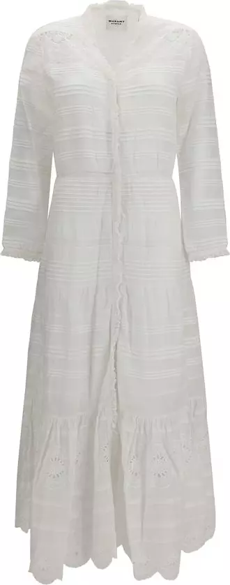 White Cotton Casual Dress