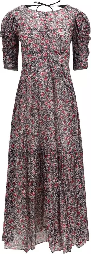 Purple Cotton Casual Dress