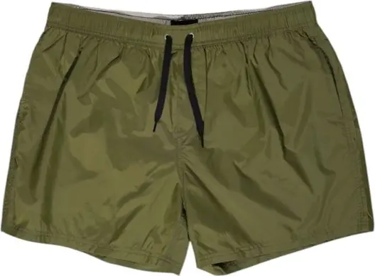 Green Polyester Swim Shorts