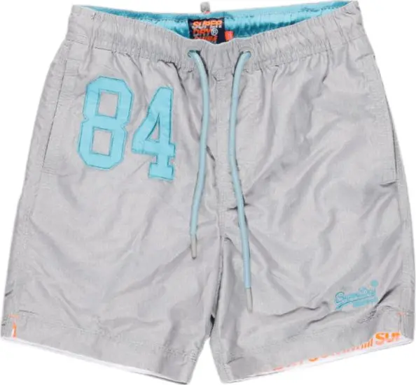 Gray Polyester Swim Shorts
