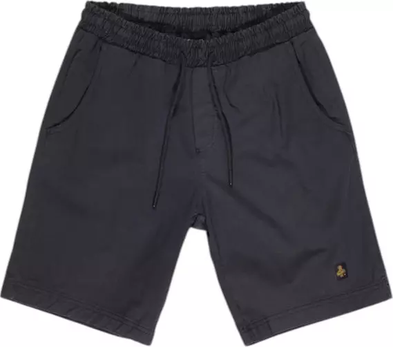 Black Cotton Bermuda Shorts