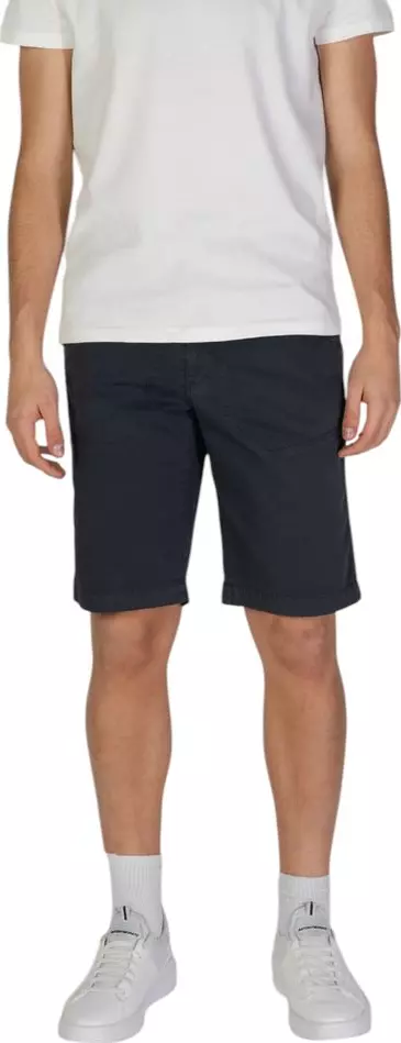 Blue Cotton Bermuda Shorts