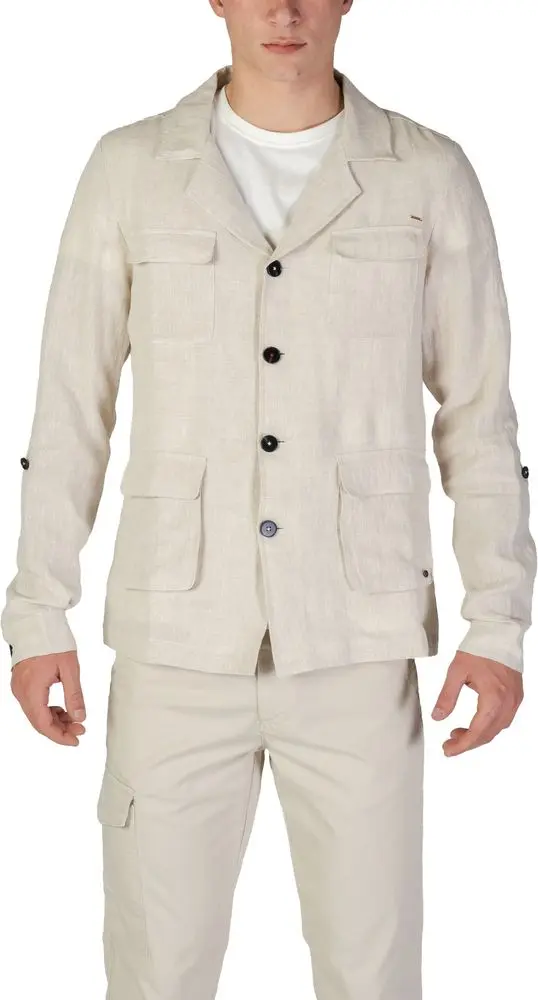 Beige Linen Blazer