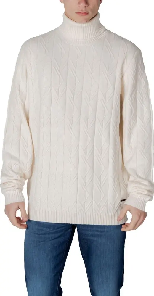 Cream Polyester Turtleneck
