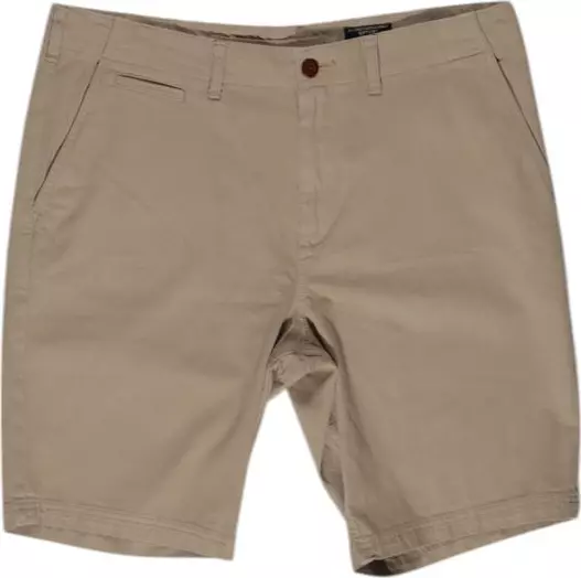Beige Cotton Bermuda Shorts