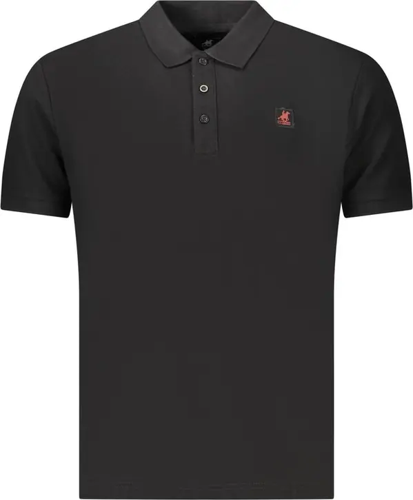 Black Cotton Men's Polo Shirt