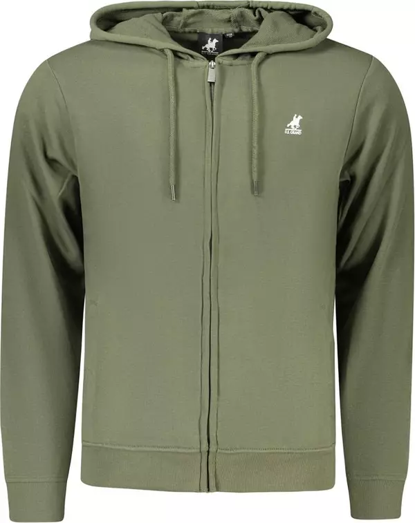 Green Cotton Men's Hoodie