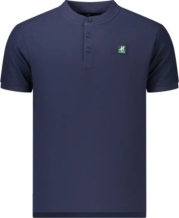 Blue Cotton Men's Polo