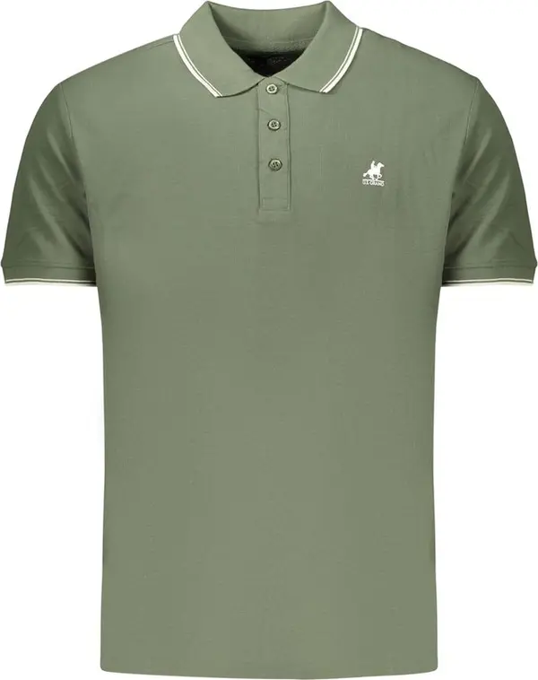 Green Cotton Men's Polo