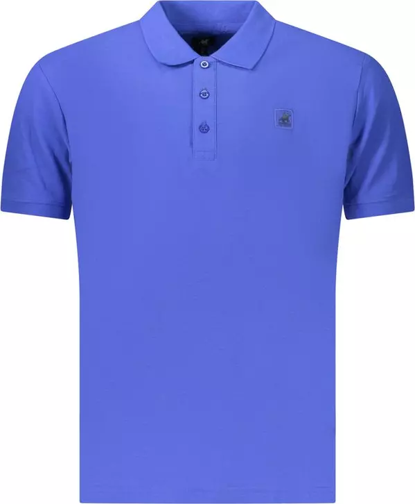 Blue Cotton Men's Polo